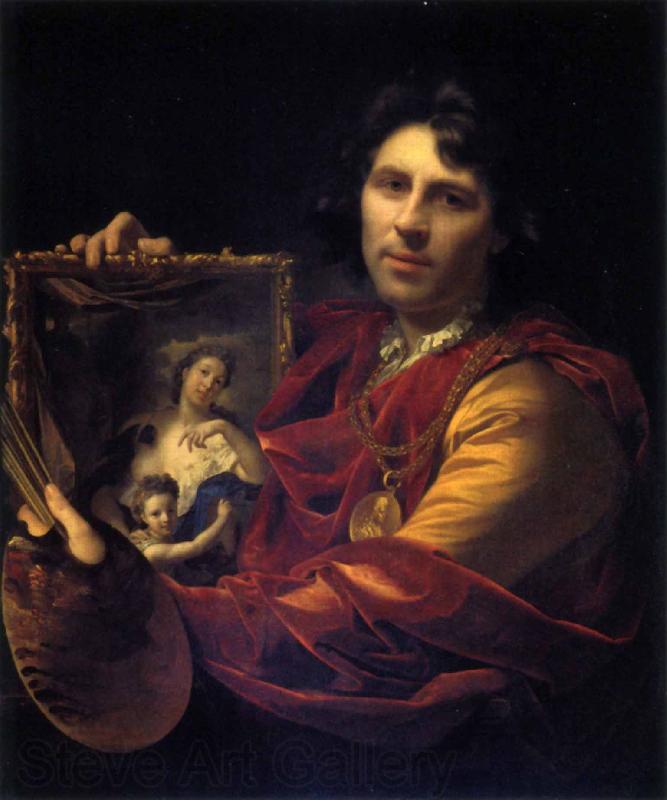 Adriaen van der werff portrait of his wife Margaretha van Rees and their daughter Maria France oil painting art